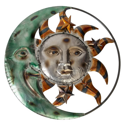 SUN/MOON STARS METAL WALL ART