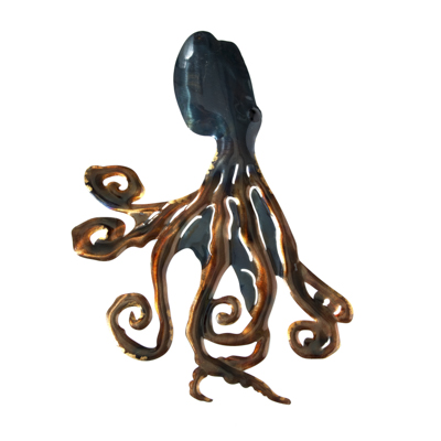 OCTOPUS METAL WALL ART 21"