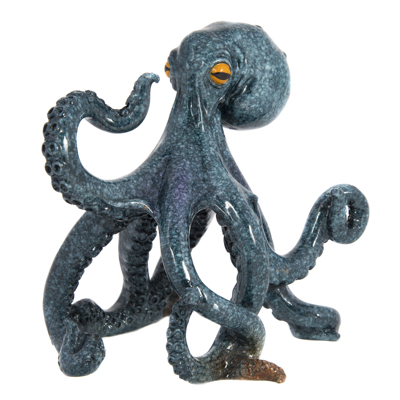 DECORATIVE BLUE OCTOPUS 5.5"