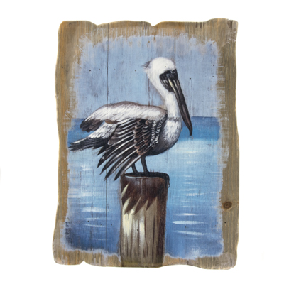 PELICAN WOOD WALL ART