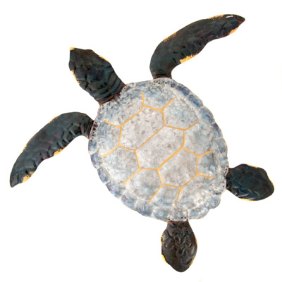 MTL TURTLE METAL WALL ART 19.5"