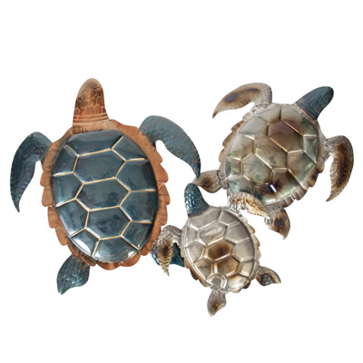 MTL TRIPLE TURTLES WALL ART