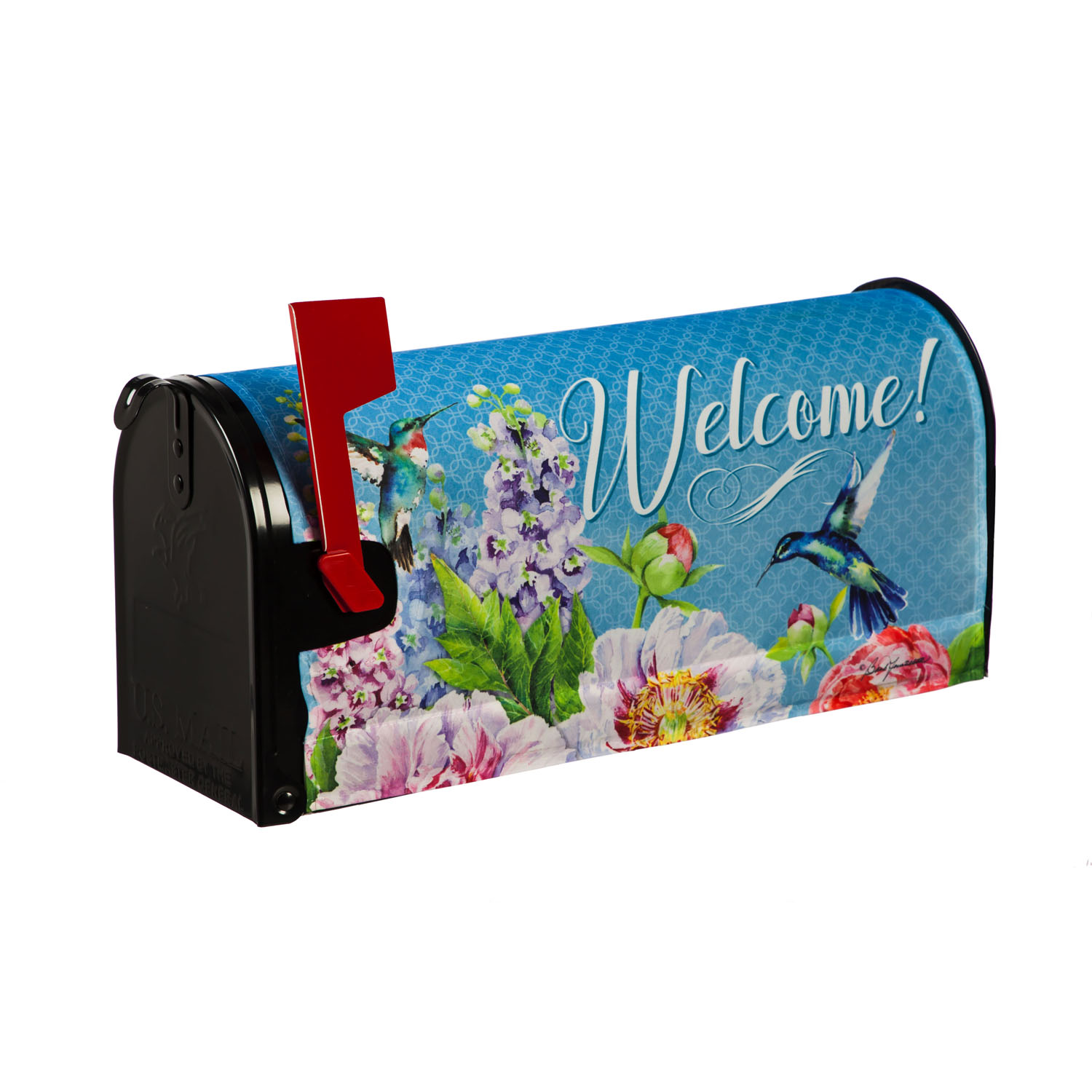 MAILBOX COVER PEONIES & HUMMING