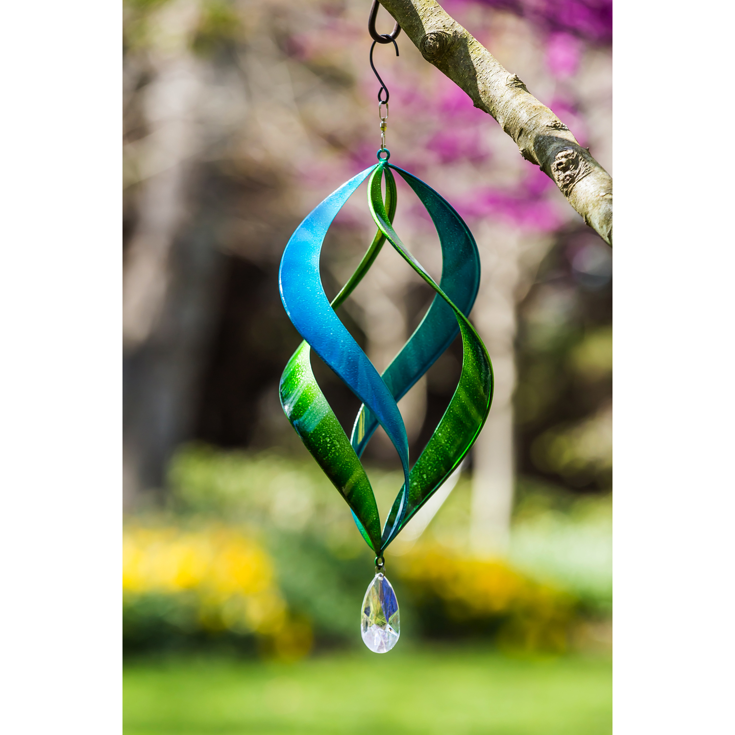 22" BLU/GRN HANGING SPINNER